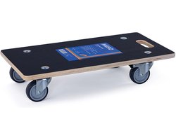 MESO Meubelhondje Rechthoekig - Geremd - TPR Rubber wiel - Max 250kg - Meubelroller - Verhuistrolley - Transportdolly
