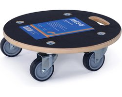 MESO Meubelhondje Rond - Geremd - TPR Rubber wiel - Max 250kg - Meubelroller - Verhuistrolley - Transportdolly