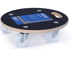MESO Meubelhondje Rond - Ongeremd - PP wiel - Max 250kg - Meubelroller - Verhuistrolley - Transportdolly