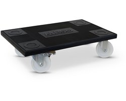 MESO Meubelroller - 400kg draagkracht - Rechthoekig - 2x Geremd - 580 x 350 mm - Nylon wiel - Meubelhondje - Meubellifter - Hondje voor verhuizen - Transporthulp - Transportroller - Transportdolly - Verhuistrolley - Meubeltransporter