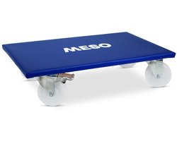 MESO Meubelroller - 400kg draagkracht - Rechthoekig - 2x Geremd - 600 x 350 mm - Nylon wiel - Meubelhondje - Meubellifter - Hondje voor verhuizen - Transporthulp - Transportroller - Transportdolly - Verhuistrolley - Meubeltransporter