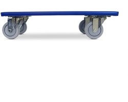 MESO Meubelroller Ongeremd - Elastisch Rubber wiel - 600x350mm - Max 350kg - Meubelhondje - Verhuistrolley - Transportdolly