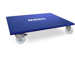 MESO Meubelroller - Rechthoekig - 2x Geremd - Nylon wiel - 800x600mm - Max 400kg - Meubelhondje / Transportdolly / Verhuis trolley / Transport trolley / Transportroller