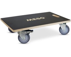 MESO Meubelroller - Rechthoekig - 2x Geremd - TPR Rubber wiel - 575x350mm - Max 350kg - Meubelhondje / Transportdolly / Verhuis trolley / Transport trolley / Transportroller