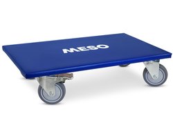 MESO Meubelroller - Rechthoekig - 2x Geremd - TPR Rubber wiel - 600x350mm - Max 350kg - Meubelhondje / Transportdolly / Verhuis trolley / Transport trolley / Transportroller