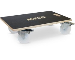 MESO Meubelroller - Rechthoekig - 4x Geremd - Nylon wiel - 575x350mm - Max 400kg - Meubelhondje / Transportdolly / Verhuis trolley / Transport trolley / Transportroller