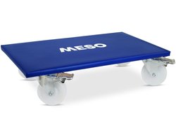 MESO Meubelroller - Rechthoekig - 4x Geremd - Nylon wiel - 600x350mm - Max 400kg - Meubelhondje / Transportdolly / Verhuis trolley / Transport trolley / Transportroller