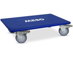 MESO Meubelroller - Rechthoekig - 4x Geremd - TPR Rubber wiel - 600x350mm - Max 350kg - Meubelhondje / Transportdolly / Verhuis trolley / Transport trolley / Transportroller