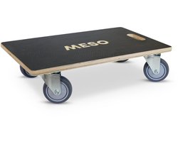 MESO Meubelroller - Rechthoekig - Ongeremd - TPR Rubber wiel - 575x350mm - Max 270kg - Meubelhondje / Transportdolly / Verhuis trolley / Transport trolley / Transportroller