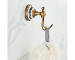 Messing badhanddoek haken, wandmontage badkamer hardware accessoires,Porselein ontwerp