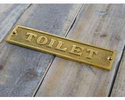 Messing bordje Toilet - voor Toiletdeur