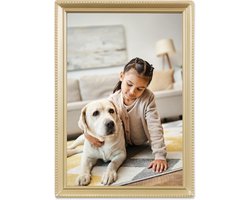 Messing fotolijst 13x18 cm met parelmoer rand
