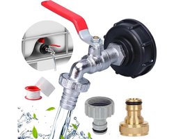 Messing IBC tapkraan 1/2 inch - Perfect voor IBC tanks - 1 stuk - Messing