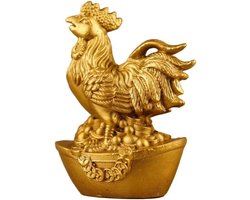 Messing Kip Beeldje Feng Shui Dierenriem Decoratie voor Geluk en Rijkdom Woonaccessoire