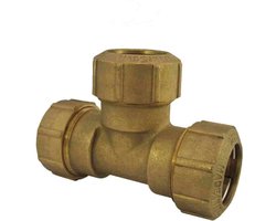 Messing PE Buis Fitting T-stuk 20x20x20 3 Fittingen