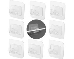 Met 8 zelfklevende gordijnroedebeugels, gordijnhaakbeugels en gordijnroedehouders kunt u gordijnroedes ophangen zonder te boren.