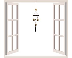 Metaal Windspel Boeddha Winddrufer - Ontspanning Tuin Raam Deur Decoratie - Handgemaakt (60 cm)