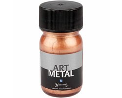 Metaalverf Koper - Glanzende koperkleurige verf op waterbasis voor schilderen - 30ml