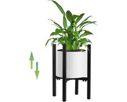 Metal Plant Stand Adjustable Width: 24-35cm - For Garden, Balconies, Indoor and Outdoor Use - 1 Piece (Plants and Flower Pots not included)