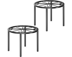 Metal Plant Stand - Flower Pot Holder - Heavy Duty Flower Rack for Indoor and Outdoor Courtyard Room (Set of 2)