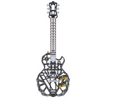 Metalcraft - Akoestisch Gitaar Zwart Modelbouw | Metalen Constructie Speelgoed | DIY 3D Puzzel | Incl. gereedschappen | Meccano compatipel | Bouwpakket voor volwassenen | cadeau voor muziek liefhebbers | 2121 onderdelen | Luxe geschenkdoos