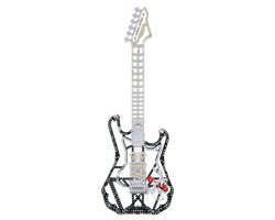 Metalcraft - Elektrische Gitaar Zwart Modelbouw | Metalen Constructie Speelgoed | DIY 3D Puzzel | Incl. gereedschappen | Meccano compatipel | Bouwpakket voor volwassenen | cadeau voor muziek liefhebbers | 2116 onderdelen | Luxe geschenkdoos