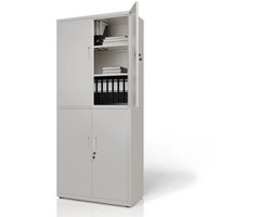 Metalen Archiefkast / Kantoorkast - Incl. slot en 2 sleutels - Wit