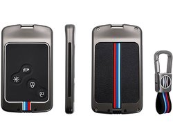 Metalen Autosleutel hoesje - Sleutelhoesje - Sleutelcover - Autosleutelhoes - Geschikt voor Renault C2 - Auto Sleutel Accessoires gadgets