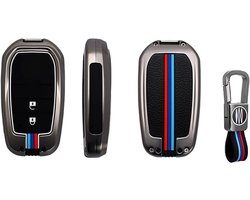 Metalen Autosleutel hoesje - Sleutelhoesje - Sleutelcover - Autosleutelhoes - Geschikt voor Toyota A2 - Auto Sleutel Accessoires gadgets