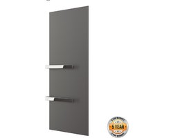 Metalen badkamerverwarming wandmontage Grafiet 550 watt, infrarood verwarmingspaneel voor vochtige ruimtes, 60 x 120 cm