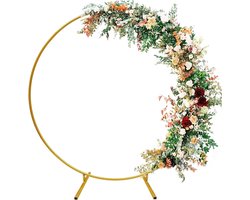 Metalen ballonnenboogset voor bruiloft en verjaardagsfeest - doe-het-zelf decoratie met ronde ijzeren boog - bloemendecoratie, ronde ringballonnenboog