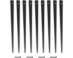 Metalen balusters voor trappen, 38 x 1 inch platte decoratieve aluminium legering baluster spindels, 72 pack dek balusters met schroeven, klassieke holle terras balustrade