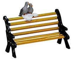 Metalen bank voor vakantiedecoratie