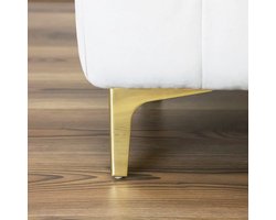 Metalen Bankenpoten Set van 4 met Schroeven - Glanzende Gouden Kleur en Hoogte 13 cm