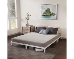 Metalen Bedframe 180 x 200 cm met Lattenbodem – Eenvoudige Montage en Veel Opbergruimte