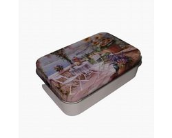 Metalen blik voor zeep Terrasse française - Vintage voorraadblik - Franse handzeep - Marseille zeep Marseillezeep