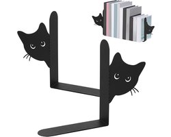 Metalen Boekensteunen in Kattenstijl - 2 Stuks - Decoratieve Boekensteunen voor Thuis en Kantoor