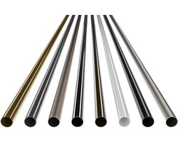 Metalen Buis - Gordijnstang Staal - Gordijnen Ophangen - Individueel In te Kort - 200 cm - Koper