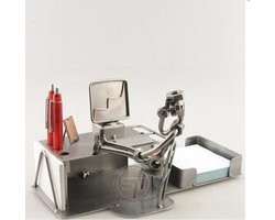Metalen bureau Set zakenman student - Bureau accessoires Set - moeren en bouten - Office Desk Organizer Set - handgemaakte bureau set - Manager Gift - verjaardags cadeau