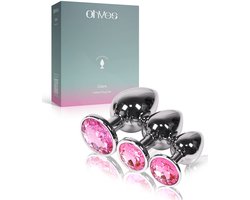Metalen Buttplugs voor mannen en vrouwen - Valentijn Cadeau - Buttplug Set 3-Delig - Anal & Butt Plug - Roze