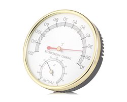 Metalen Dial Sauna Hygrometer en Thermometer voor Binnengebruik - Ideaal voor Sauna's en Wellnessruimtes, Nauwkeurige Vochtigheids- en Temperatuurmeting