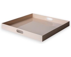Metalen dienblad – vierkant – crème – 60 x 60cm