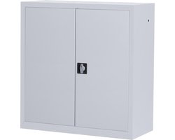 Metalen draaideurkast, Archiefkast, Kantoorkast I 104x100x43.5 cm I Grijs I DKP-102 I Povag