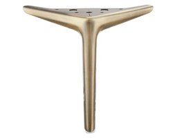 Metalen Driehoek Meubelpoten voor Kast, Dressoir, Sofa, Stoel en Werkbank - Pack van 2 (Brons, 18cm)