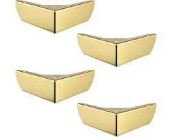 Metalen Driehoekige Meubelpoten - Metalen meubelpoten - Meubelbeschermer - Meubeltafelpoten - Stoelpoot Doppen - Vloer Beschermen - 4 stuks - Goud