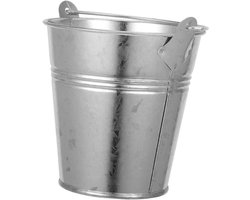 Metalen Emmers met Handvat - Mini Bloembakken Tinnen Potten - Decoratie en Planten - Duurzaam Waterdicht Verzinkt