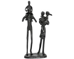 Metalen Familie Standbeeld Sculptuur - Abstracte Huisdecoratie, Karakter Art Gietijzeren Figuren voor Kantoor en Thuis