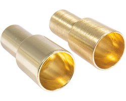 Metalen flessenkaarsenhouder voor staafkaarsen - Goud - 2 stuks