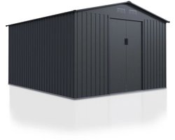 Metalen gereedschapsschuur / Tuinschuur / Berging XXL - Incl. Funderingsframe - Donkergrijs