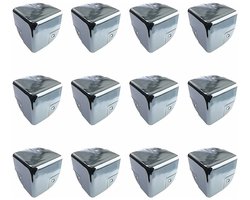 Metalen hoekbeschermers - 12 Stuk - Beschermhoeken - Meubelhoeken - Meubelaccessoires voor meubels, planken, tafel - bureaukast - tafelhoeken